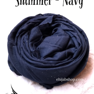 Navy - Shimmer Viscose