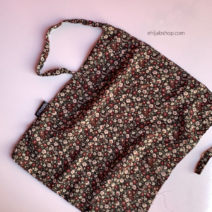 Floral Black - Half Niqab