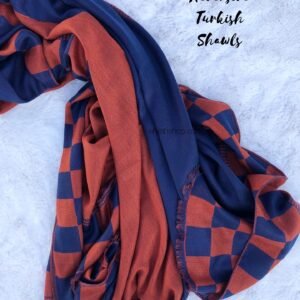 Pumpkin Blue - Reverse Turkish Shawl