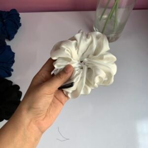 Silk Scrunchy - White