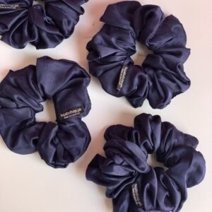 Silk Scrunchy - Navy