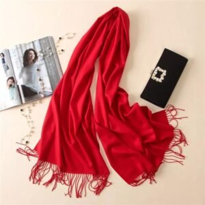 Red - Plain Pashmina