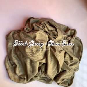 Olive Sheen - Premium Ribbed Jersey