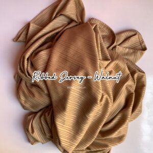 Walnut - Premium Ribbed Jersey