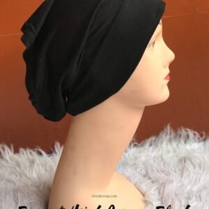 Bonnet Hijab Cap - Black
