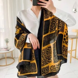 Leopard Honey Print - Cashmere Shawl